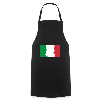 Italy - Cooking Apron - black - Front - AI Model Male 185 dark (185cm)