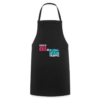 Horror for truckers = rush hour - Cooking Apron - black - Front - AI Model Male 185 dark (185cm)