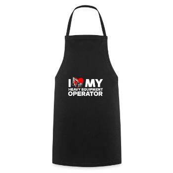 Construction machinery operator Excavator driver Excavator driver Construction workers - Cooking Apron - black - Front - AI Model Male 185 dark (185cm)