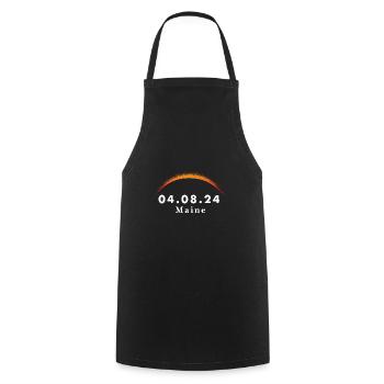 Total Solar Eclipse Path of Totality Maine April - Cooking Apron - black - Front - AI Model Male 185 dark (185cm)