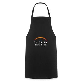 Total Solar Eclipse Path of Totality New York - Cooking Apron - black - Front - AI Model Male 185 dark (185cm)