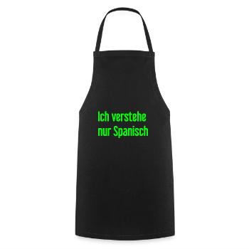 Ich verstehe nur Spanisch - Kochschürze - Schwarz - Vorne - AI Model Male 185 dark (185cm)