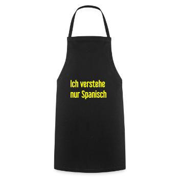 Ich verstehe nur Spanisch - Kochschürze - Schwarz - Vorne - AI Model Male 185 dark (185cm)