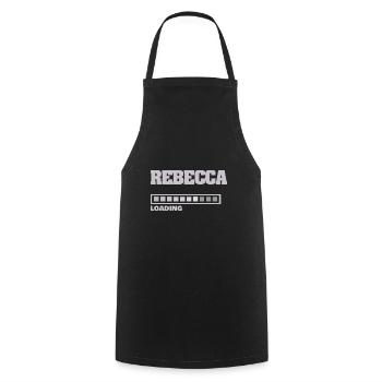 Rebecca as a baby - Cooking Apron - black - Front - AI Model Male 185 dark (185cm)