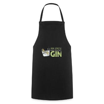 Gin Tonic - Kochschürze - Schwarz - Vorne - AI Model Male 185 dark (185cm)