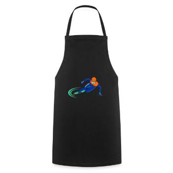 shorttrack eisschnelllauf schlittschuh geschenk - Kochschürze - Schwarz - Vorne - AI Model Male 185 dark (185cm)