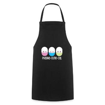 Pharma-Cute-Cal - Tablier de cuisine - noir - Devant - AI Model Male 185 dark (185cm)
