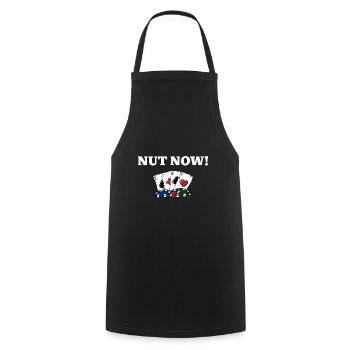 Nut Now Gambler Poker Gambling Poker Player Funny - Kochschürze - Schwarz - Vorne - AI Model Male 185 dark (185cm)
