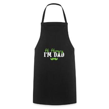 Salut Affamé, je suis papa - Tablier de cuisine - noir - Devant - AI Model Male 185 dark (185cm)
