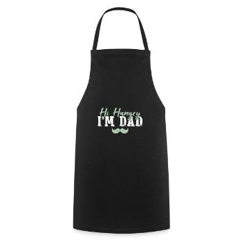Salut affamé, je suis papa - Tablier de cuisine - noir - Devant - AI Model Male 185 dark (185cm)