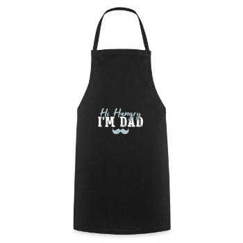 Hi Hungry I'm Dad - Cooking Apron - black - Front - AI Model Male 185 dark (185cm)
