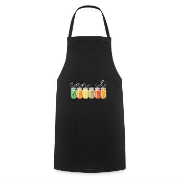 Mise en conserve, mise en conserve, mise en conserve, conservation des aliments - Tablier de cuisine - noir - Devant - AI Model Male 185 dark (185cm)
