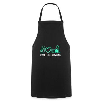 Aide domestique, femme de ménage, femme de ménage - Tablier de cuisine - noir - Devant - AI Model Male 185 dark (185cm)