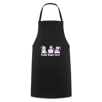 Faith Hope Love Religious Family Christmas - Cooking Apron - black - Front - AI Model Male 185 dark (185cm)