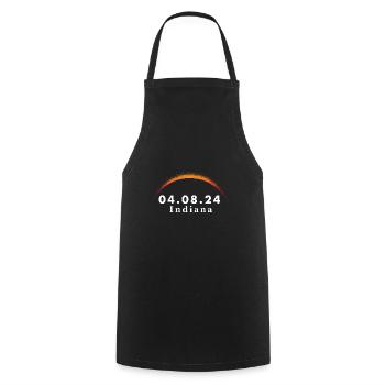 Total Solar Eclipse Path of Totality Indiana - Cooking Apron - black - Front - AI Model Male 185 dark (185cm)