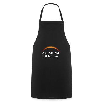 Total Solar Eclipse Path of Totality Oklahoma - Cooking Apron - black - Front - AI Model Male 185 dark (185cm)