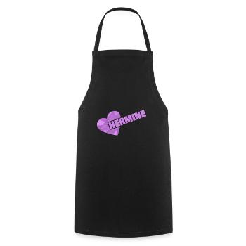 Geschenk für Hermine - Kochschürze - Schwarz - Vorne - AI Model Male 185 dark (185cm)