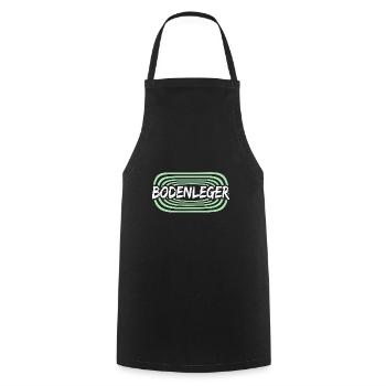 Gift for floor installer - Cooking Apron - black - Front - AI Model Male 185 dark (185cm)