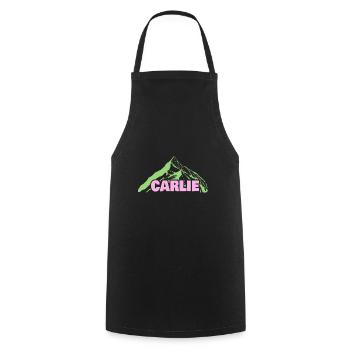 Geschenk für Carlie - Kochschürze - Schwarz - Vorne - AI Model Male 185 dark (185cm)