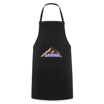 Cadeau pour Sabine - Tablier de cuisine - noir - Devant - AI Model Male 185 dark (185cm)