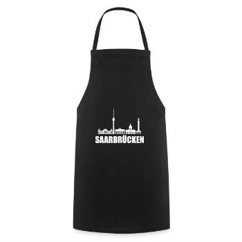Saarbrücken Skyline - Kochschürze - Schwarz - Vorne - AI Model Male 185 dark (185cm)