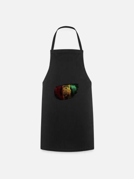 Lion Rastafari Vibration positives - Tablier de cuisine - noir