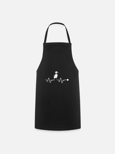 macareux macareux moines oiseaux Lunde - Tablier de cuisine - noir