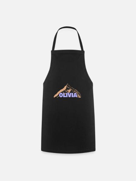 Geschenk für Olivia - Kochschürze - Schwarz