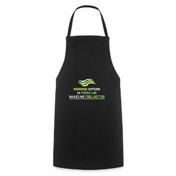 Outdoor work - Cooking Apron - black - Front - AI Model Male 185 dark (185cm)