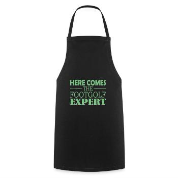 Here Comes The Footgolf Expert - Kochschürze - Schwarz - Vorne - AI Model Male 185 dark (185cm)