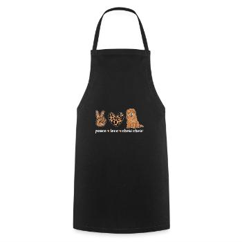 Chow Chow Hund - Kochschürze - Schwarz - Vorne - AI Model Male 185 dark (185cm)