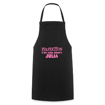 Geschenk für Julia - Kochschürze - Schwarz - Vorne - AI Model Male 185 dark (185cm)