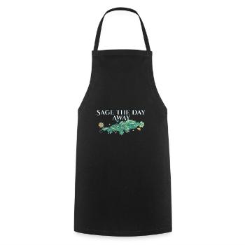 Sage The Day Away Smudge Sticks Healing Burning - Cooking Apron - black - Front - AI Model Male 185 dark (185cm)