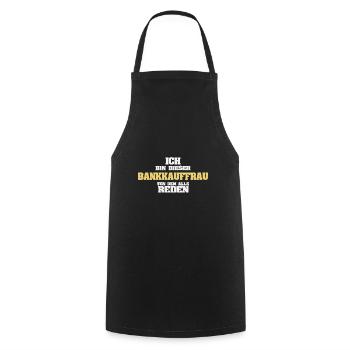 Occupation: Bank clerk - Cooking Apron - black - Front - AI Model Male 185 dark (185cm)
