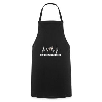 Miniature Australian Shepherd - Cooking Apron - black - Front - AI Model Male 185 dark (185cm)