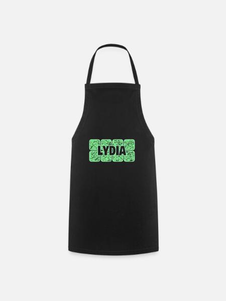 Vorname Lydia - Kochschürze - Schwarz