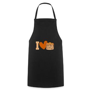 Pancake Breakfast Pancakes - Cooking Apron - black - Front - AI Model Male 185 dark (185cm)