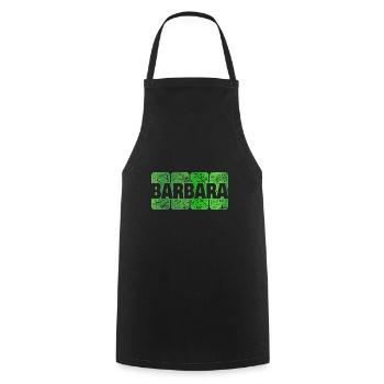 Barbara - Kochschürze - Schwarz - Vorne - AI Model Male 185 dark (185cm)
