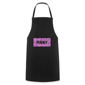 Finny - Cooking Apron - black - Front - AI Model Male 185 dark (185cm)