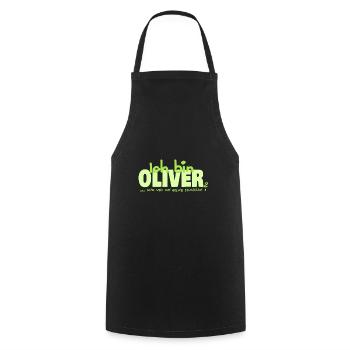 Ausrede für Oliver Oliver Namenschild - Kochschürze - Schwarz - Vorne - AI Model Male 185 dark (185cm)