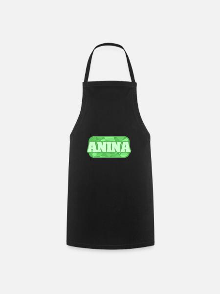 Geschenk für Anina - Kochschürze - Schwarz