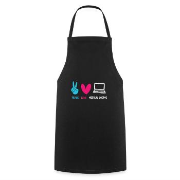Spécialiste du codage de codeur médical - Tablier de cuisine - noir - Devant - AI Model Male 185 dark (185cm)