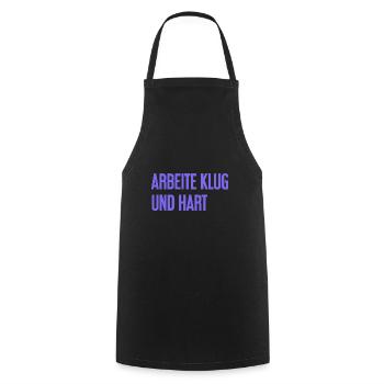 Work Smart And Hard – Success Motto For Doers - Cooking Apron - black - Front - AI Model Male 185 dark (185cm)