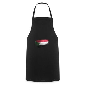 Sudan - Cooking Apron - black - Front - AI Model Male 185 dark (185cm)