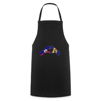 Barbados flag Barbadian bayan - Cooking Apron - black - Front - AI Model Male 185 dark (185cm)