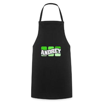 Nom : Andrey - Tablier de cuisine - noir - Devant - AI Model Male 185 dark (185cm)