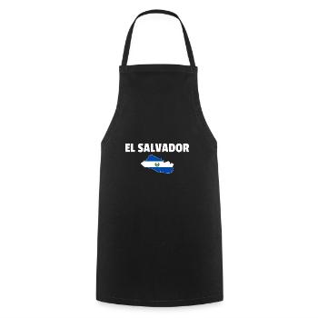 El Salvador Carte Drapeau salvadorien - Tablier de cuisine - noir - Devant - AI Model Male 185 dark (185cm)