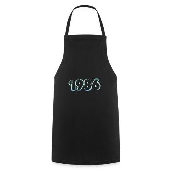 1986 - Cooking Apron - black - Front - AI Model Male 185 dark (185cm)