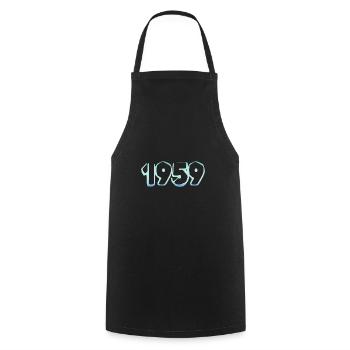1959 - Cooking Apron - black - Front - AI Model Male 185 dark (185cm)
