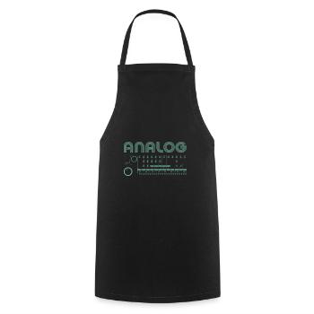 Retro Synthesizer Modular Music producteur de musique - Tablier de cuisine - noir - Devant - AI Model Male 185 dark (185cm)